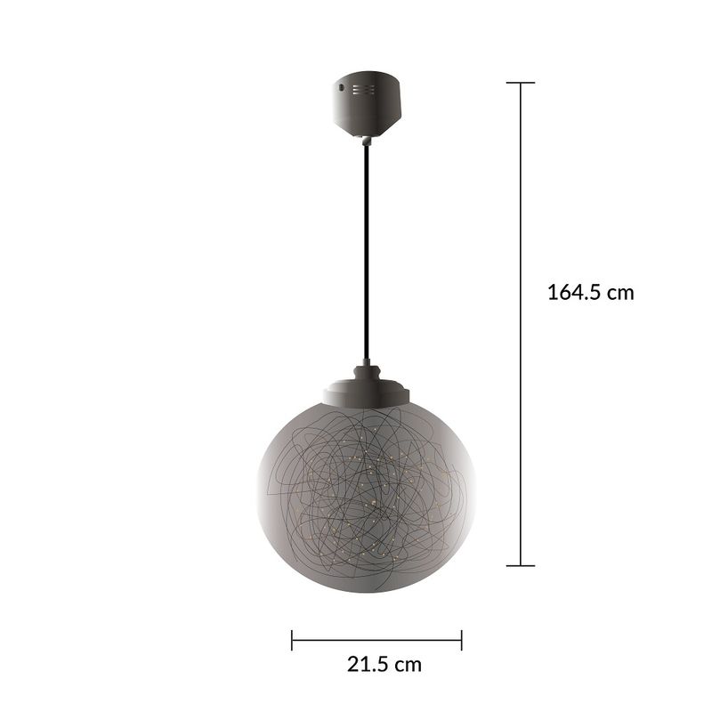 Colgante-Decorativo-Prismatic-Negro-12w