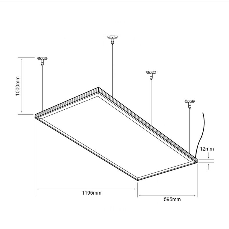 Panel LED 2x4 Suspendido/Empotrado, 60 W, Luz de Día, No atenuable, LED  integrado