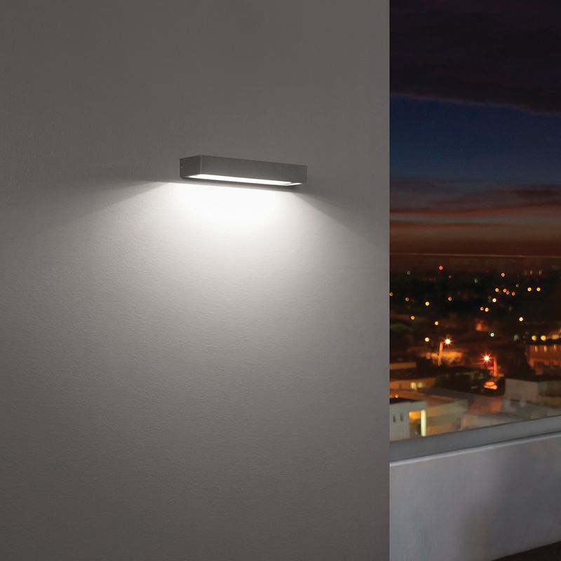 Lámpara Luz Solar Led Para Exterior Blanca 20x20x53cm con Ofertas